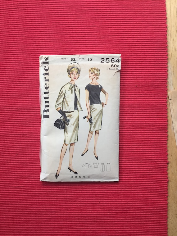 PENCIL SKIRT PATTERN. Includes short jacket. Butterick from the 1970's. Cute style for size 32-25-34.
