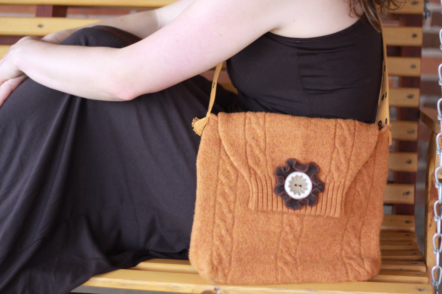 burnt orange purse