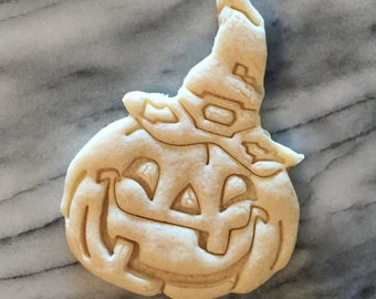 Jack o linterna calabaza con brujas sombrero Cookie Cutter