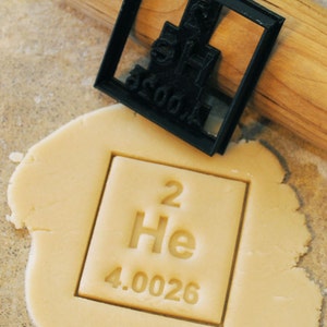 Helium Periodic Table of Elements Cookie Cutter 3D Printed