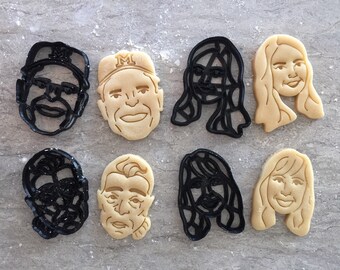 Cortadores de galletas faciales personalizados