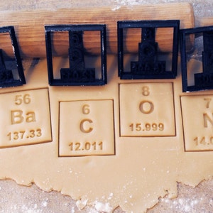3D Printed BaCON Periodic Table of Elements cookie cutter