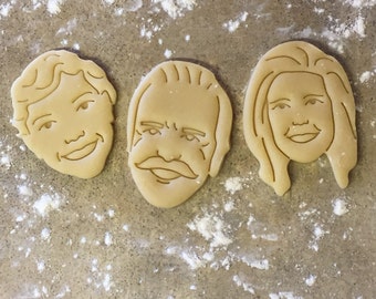 Cortadores de galletas con caras personalizadas