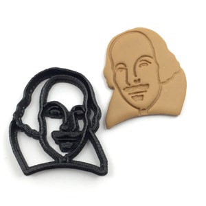 Mini William Shakespeare Cookie Cutter for Cupcake toppers