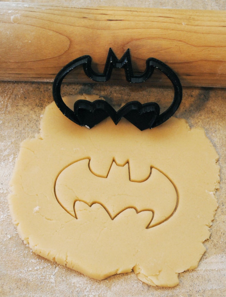 Batman cookie cutter 4 1/2 inches wide 3D printed Etsy
