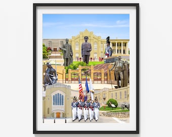 Virginia Military Collage Print, Lexington, Virginia, Lexington Prints