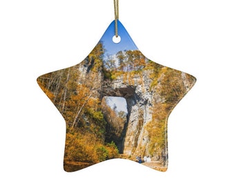 Natural Bridge Star Ceramic Ornament 1