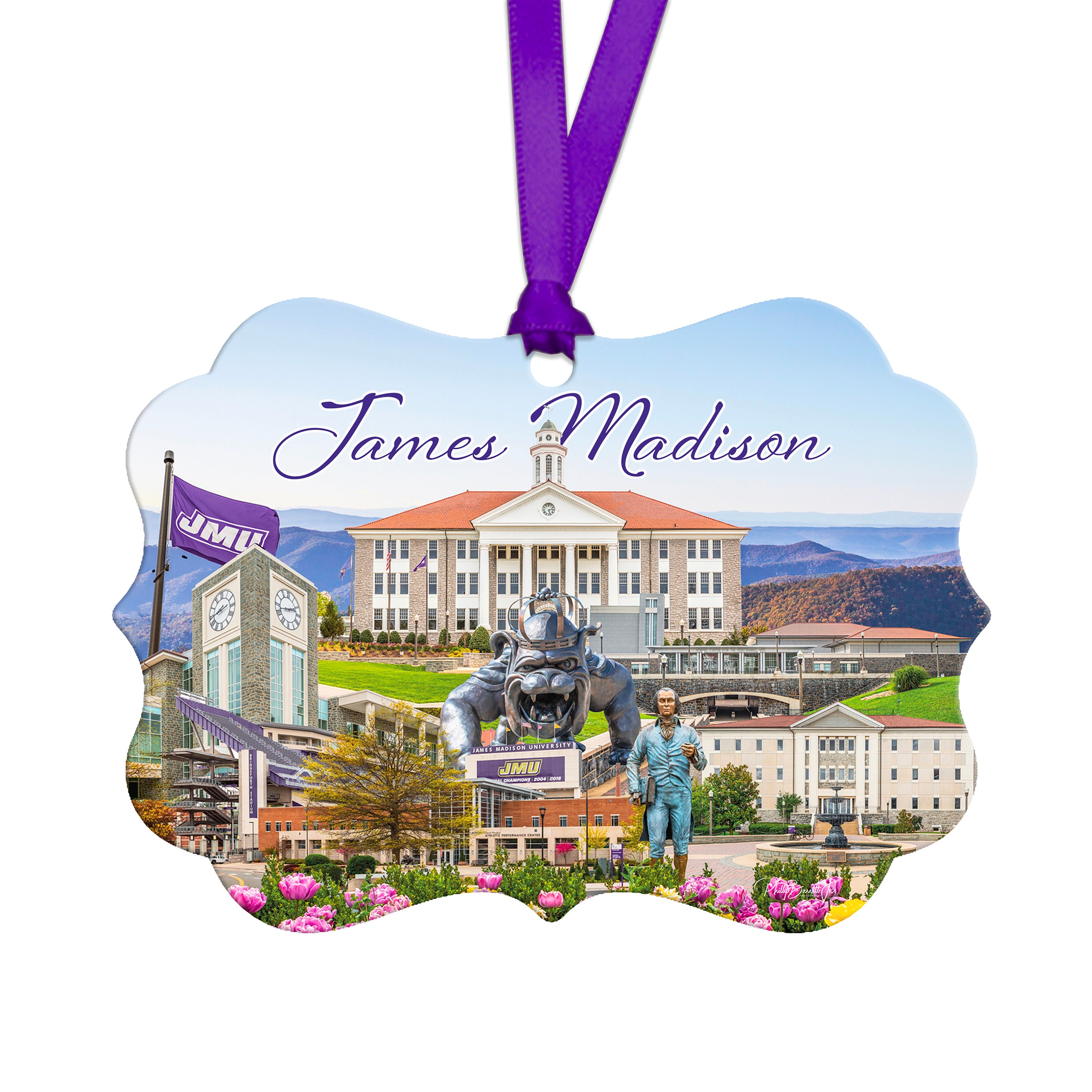 JMU Class of 2024 Benelux Ornament, JMU, James Madison, JMU Ornament