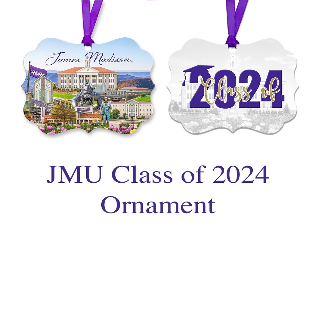 JMU Class of 2024 Benelux Ornament, JMU, James Madison, JMU Ornament