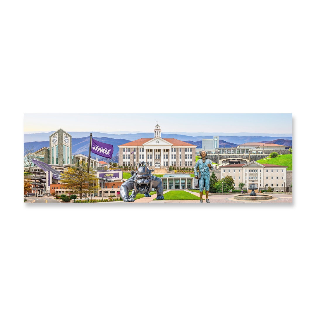 JMU Panorama, JMU Print, James Madison, Harrisonburg Print, JMU, James