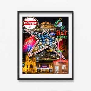 Roanoke Collage, Star City, Roanoke Print, Blue Ridge, Mill Mountain Star, Roanoke