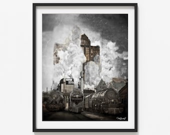 Big 3, J611, Locomotive, Steam Engine, Roanoke Print, Train, Train Print, 611, N&W, Norfolk and Western