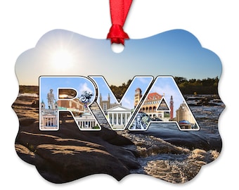 Richmond Ornament, Virginia, Benelux Ornament, Metal Ornament, Richmond Gift item,Richmond, James River