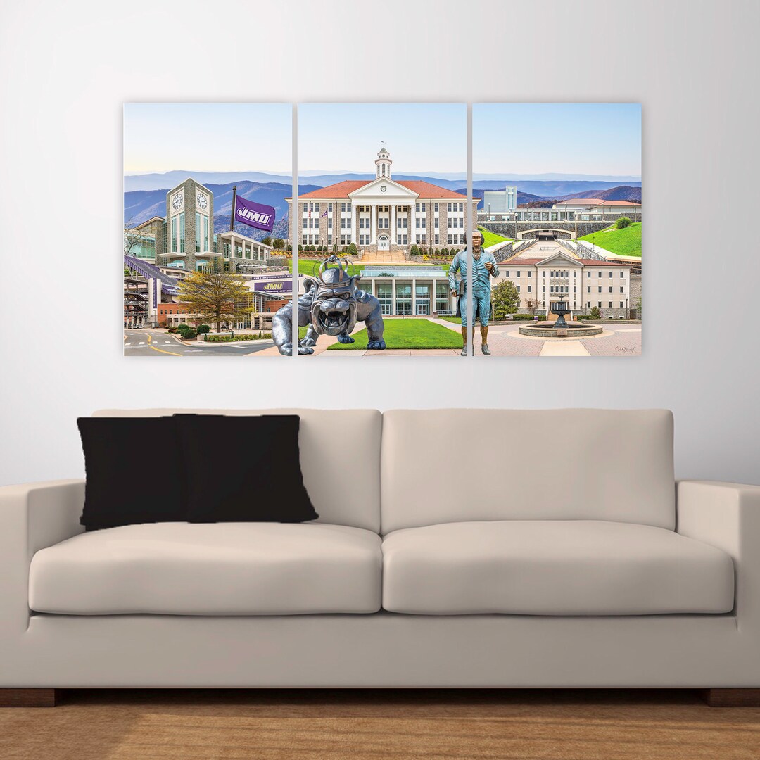 JMU 3 Piece Wall ART_3002, JMU, James Madison, JMU Print, Wall Art Etsy