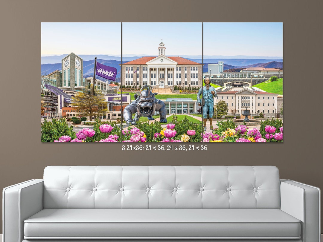JMU 3 Piece Wall ART_3001 JMU Print James Madison Etsy