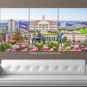 JMU 3 Piece Wall ART_3001, JMU Print, James Madison, Harrisonburg, Wall Art