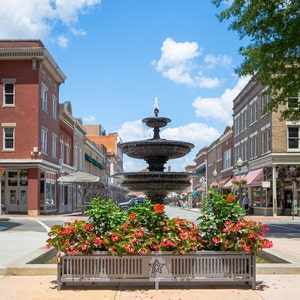 Roanoke City Fountain, Roanoke Print, Roanoke Virginia
