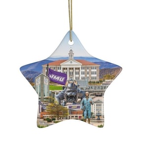 James Madison University Ceramic Ornament