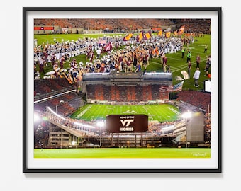 Lane Stadium, Blacksburg Print, Blacksburg Virginia, Blacksburg