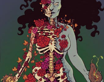 Death - Small A5-ish Giclee Print - Archival Paper - Sapphic Magic Tarot