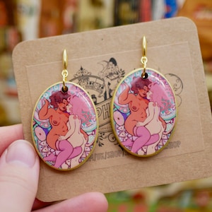 Sapphic Lovers Tarot Earrings image 6