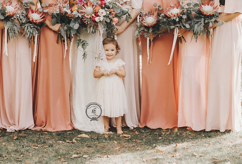 girls boho flower girl dress