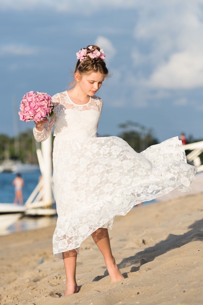 light ivory flower girl dresses
