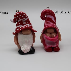 You Choose Naughty Naked Santa or Mrs Claus Gnome Christmas Tree Ornament Red White Black Boobies Breasts Butt Ass Novelty Gag Couples Gift