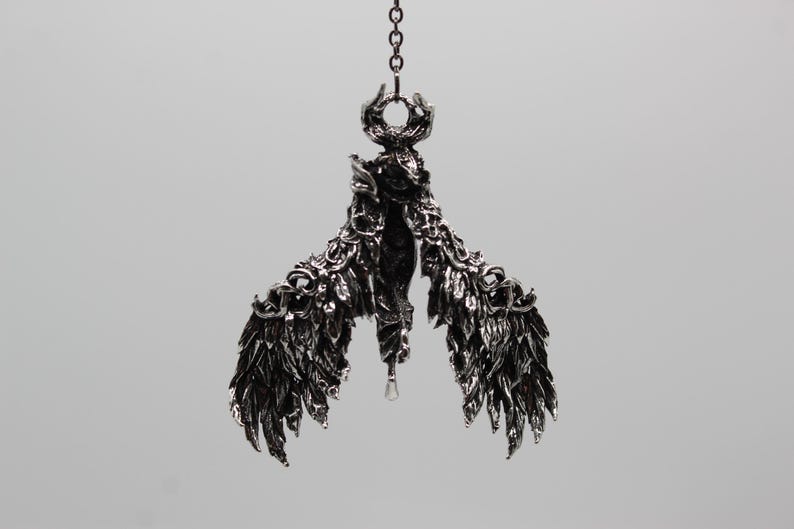 Fallen Angel Rear View Large Vintage Gothic Fallen Angel Rear View Mirror Car Charm Alloy ...