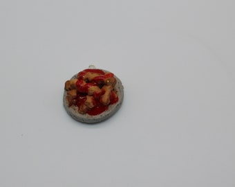 Charm Bracelet Frites Ketchup Burger – Breloque Argent Sterling 925, Dimensions 6x25x9 Mm, Pour Bijoux Personnalisés