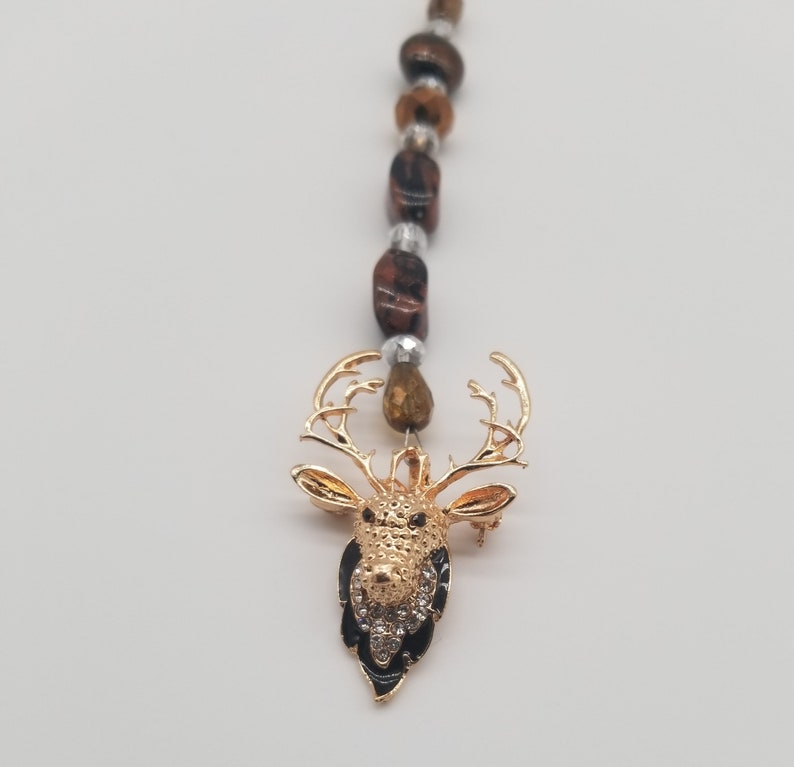 Deer Elk Gold Brown Rear View Mirror Car Charm Hunting Antlers Etsy