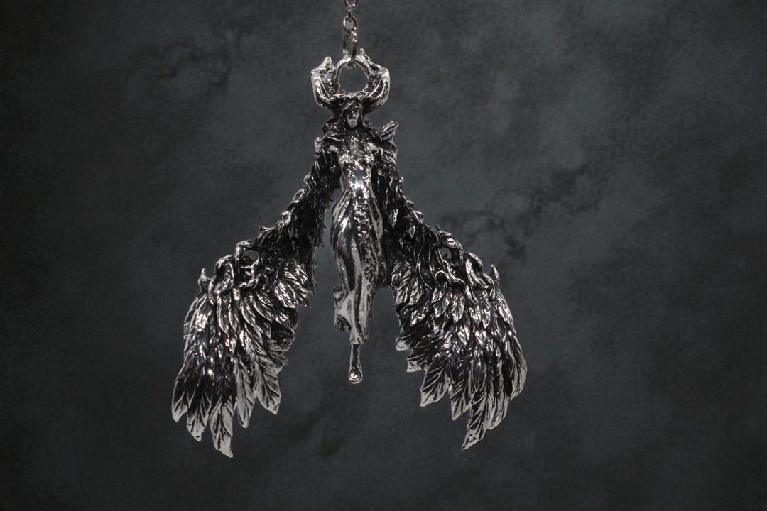Fallen Angel Rear View Large Vintage Gothic Fallen Angel Rear View Mirror Car Charm Alloy ...