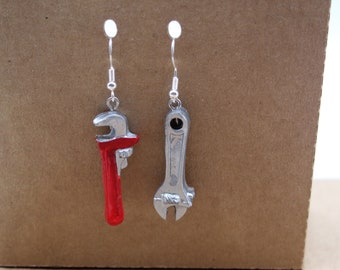 Pair Of Tools Earrings Wrenches Hypoallergenic Earrings Gift Novelty Dangle Carpenter Handyman Plumber Mechanics Gift