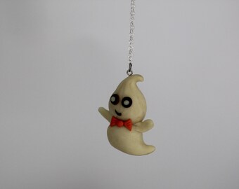 Adorable Glow In The Dark Ghost Rear View Mirror Car Charm Accessory Halloween 165