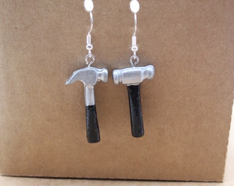 Pair Of Tools Earrings Hammer & Ball Hammer Hypoallergenic Earrings Gift Novelty Dangle Carpenter Handyman Gift