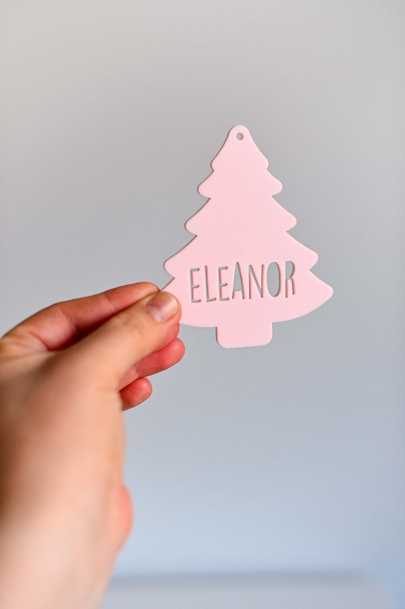 Personalised Christmas Tree Stocking Tag Acrylic Gift Custom Name Tag, Christmas Ornament, Christmas Present image 6