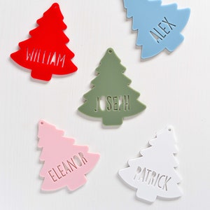 Personalised Christmas Tree Stocking Tag Acrylic Gift Custom Name Tag, Christmas Ornament, Christmas Present image 7