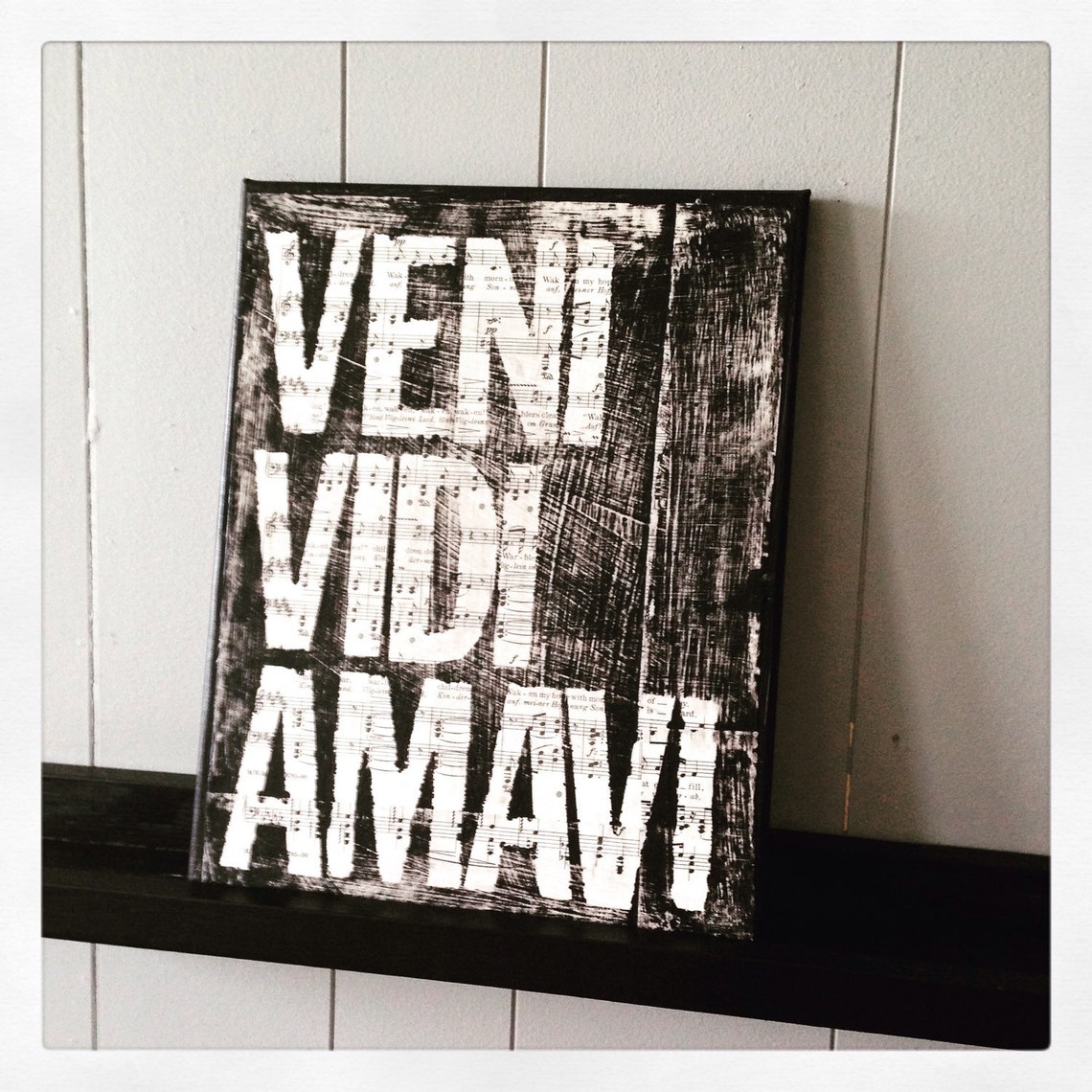Canvas Art Quote Veni Vidi Amavi 11 X 14 Canvas | Etsy