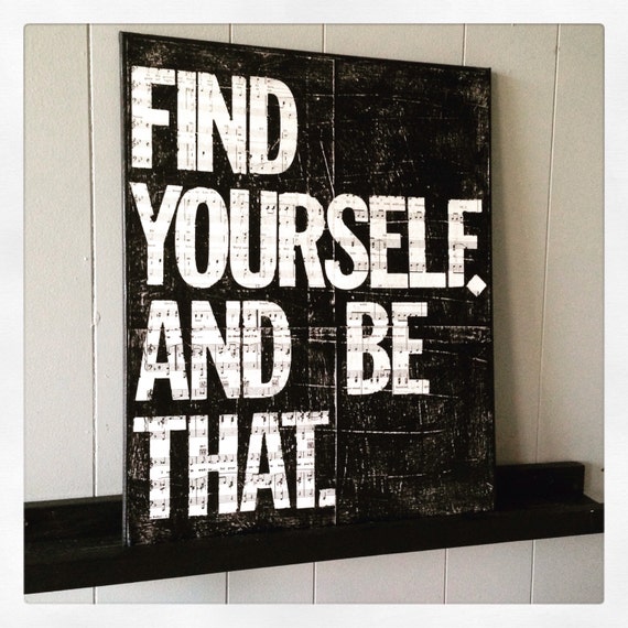 Canvas Art Quote Find Yourself 16 X 20 Canvas Etsy