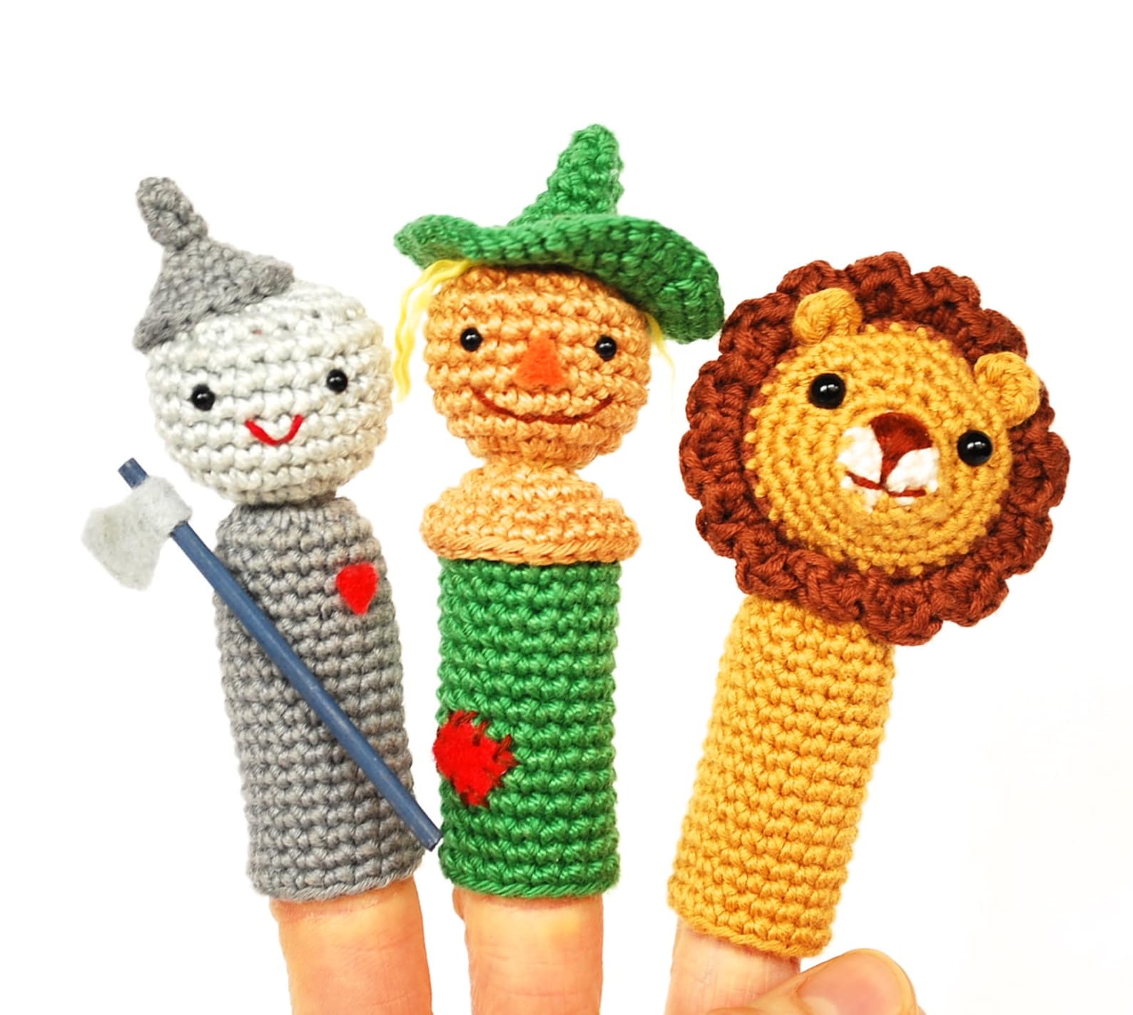 Amigurumi Pattern: the Wizard of Oz Finger Puppets. Crochet | Etsy