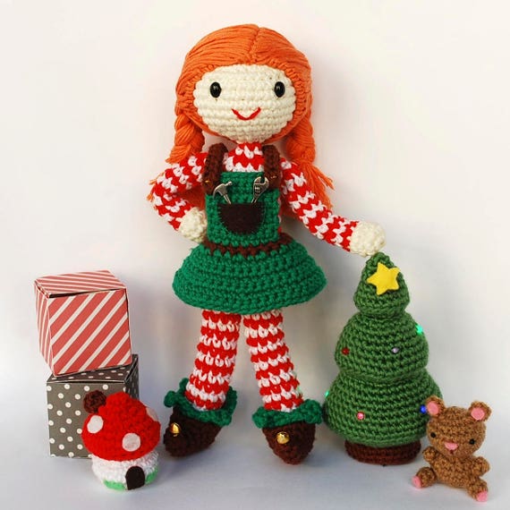 Amigurumi Pattern Christmas Elves Girl And Boy Doll Crochet Santa S Helper Amigurumi Elf Christmas Decoration Pdf Pattern In Spanish