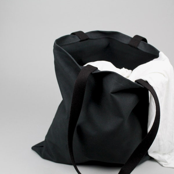 The Standard Tote // Black UNWAXED Canvas Tote Bag
