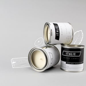 Candle TRIO Three Half Pint 8oz Scented Soy Candles in Paint Cans Your choice of scents image 1