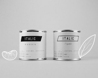 Candle DUO - Two Half Pint (8oz) Scented Soy Candles in Paint Cans (Your choice of scents)