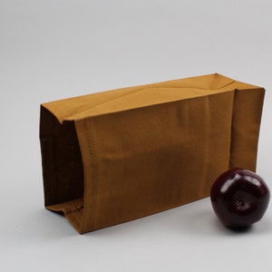 The Brown Bag // Caramel Brown UNWAXED Canvas Lunch Bag, an updated, eco-friendly classic image 3