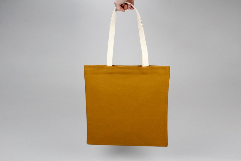 The Standard Tote // Caramel Brown UNWAXED Canvas Tote Bag image 2