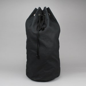 The Arnold Laundry Duffle // Black Canvas Laundry or Duffle Bag With ...