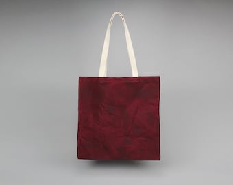 The Standard Tote // Burgundy Red WAXED Canvas Tote Bag