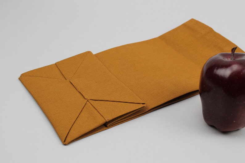 The Brown Bag // Caramel Brown UNWAXED Canvas Lunch Bag, an updated, eco-friendly classic image 4