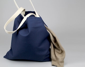 The Standard Tote // Navy Blue UNWAXED Canvas Tote Bag